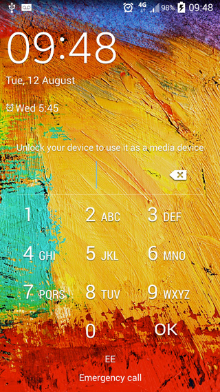 Recording screen of Galaxy Note 3