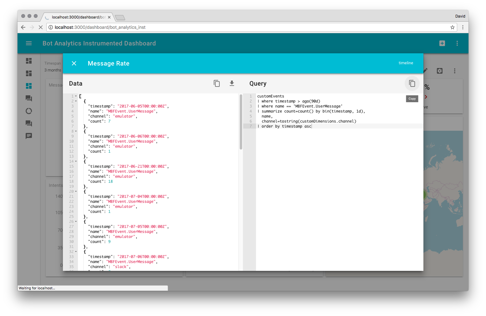 writing queries in application insights